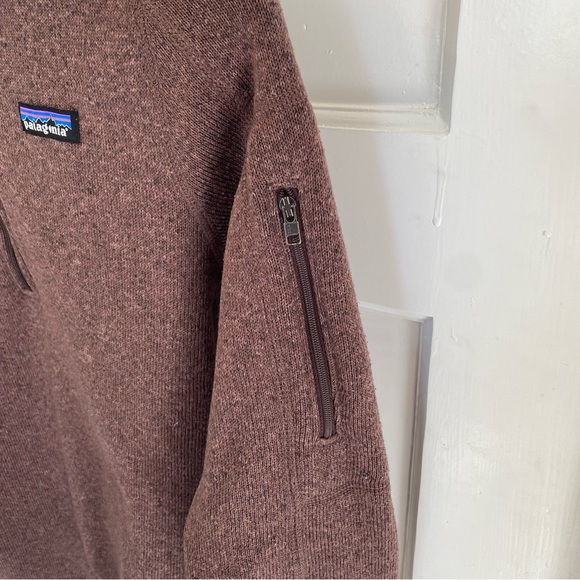Women's Patagonia Better Sweater 1/4 zip Pullover in Dusky Brown, Size S - Picture 4 of 10